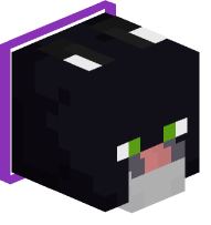 Collared Tuxedo Cat (purple)