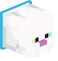 Collared White Cat (light blue)