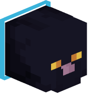 Collared Black Cat (light blue)